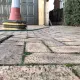 new driveway project sunken paving stones