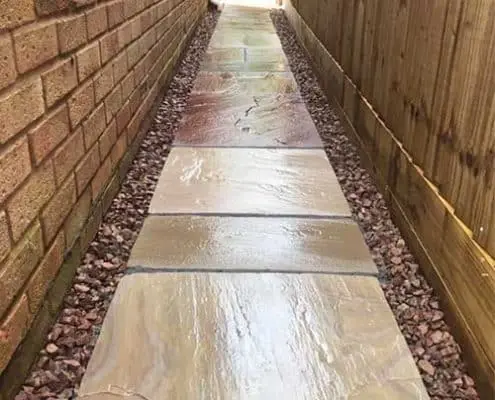 PathwayRLuggGlos R Lugg new stone pathway to side of house