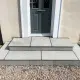 grey patio stone front steps