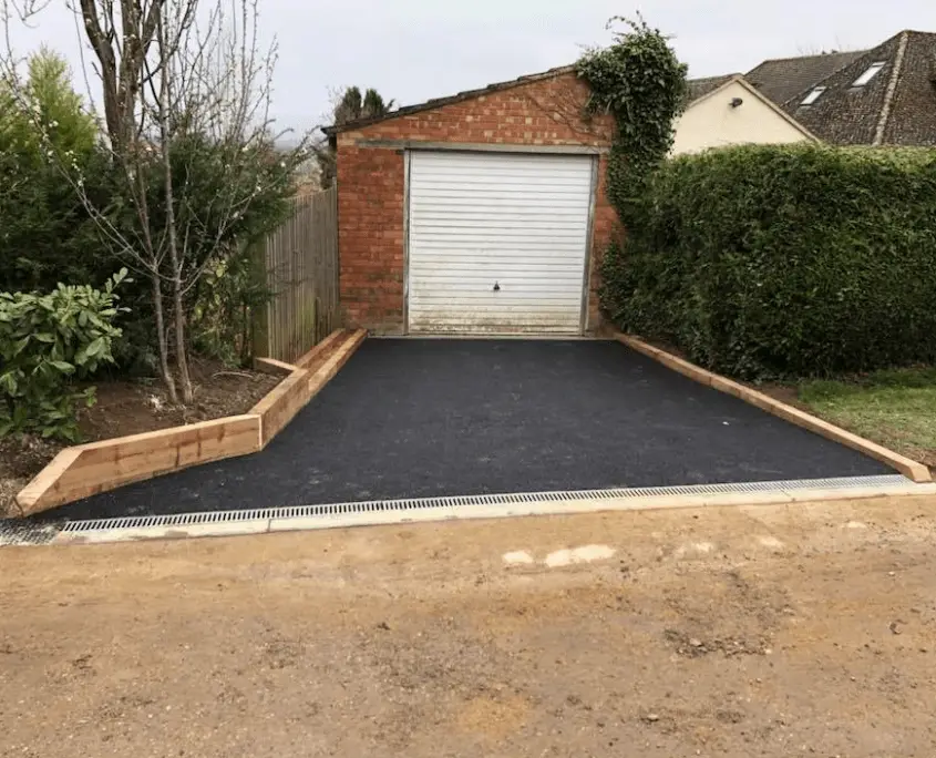 New driveway in front of garage Cheltenham