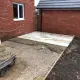 New build Garden Design sand stone patio