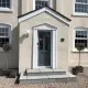 new stone front steps to house